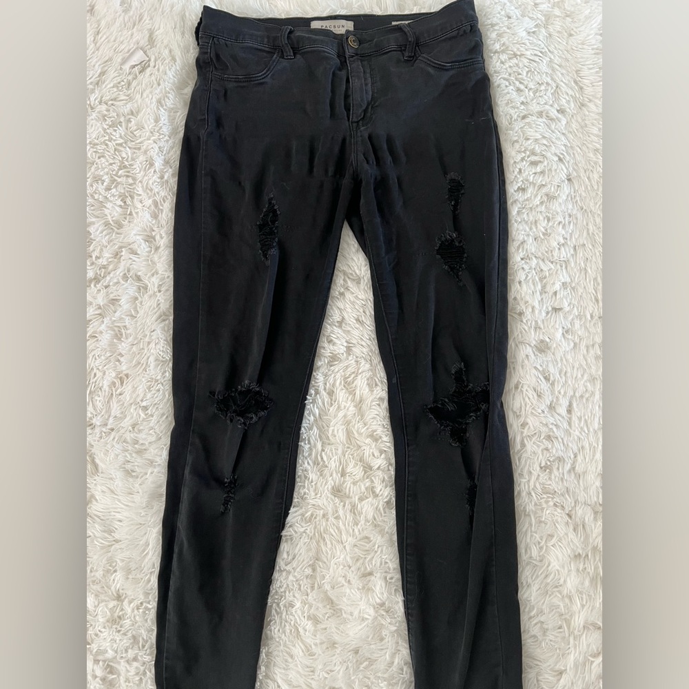black pacsun super stretch jegging